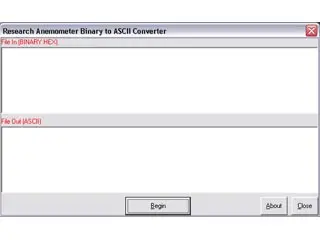 Anemometer binary to ASCII Converter