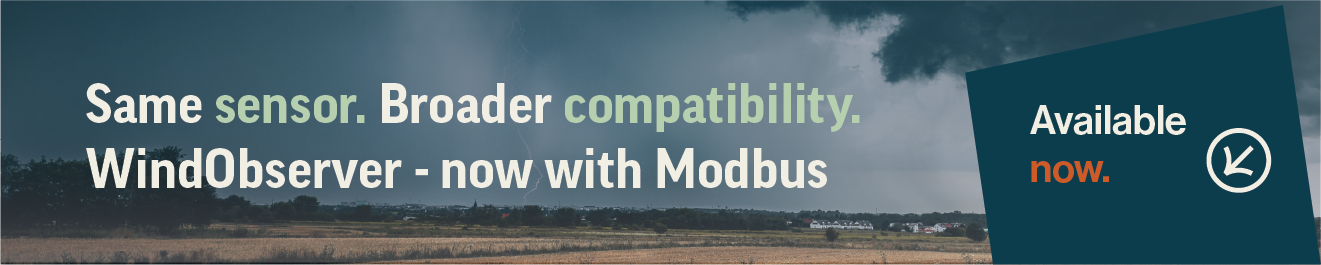 WindObserver with Modbus support. Available now.