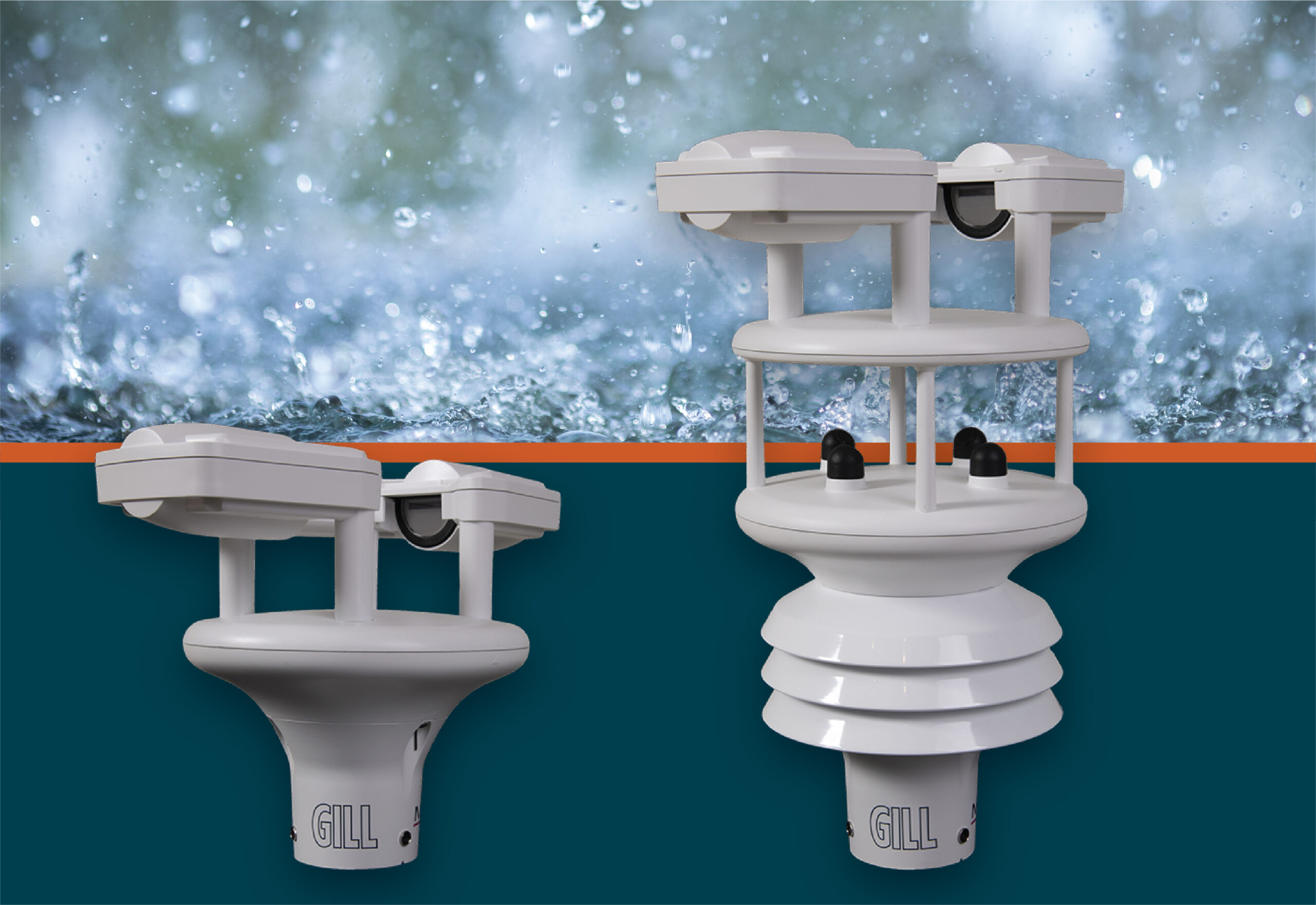 Gill TruMet optical rain gauge and MaxiMet with rain
